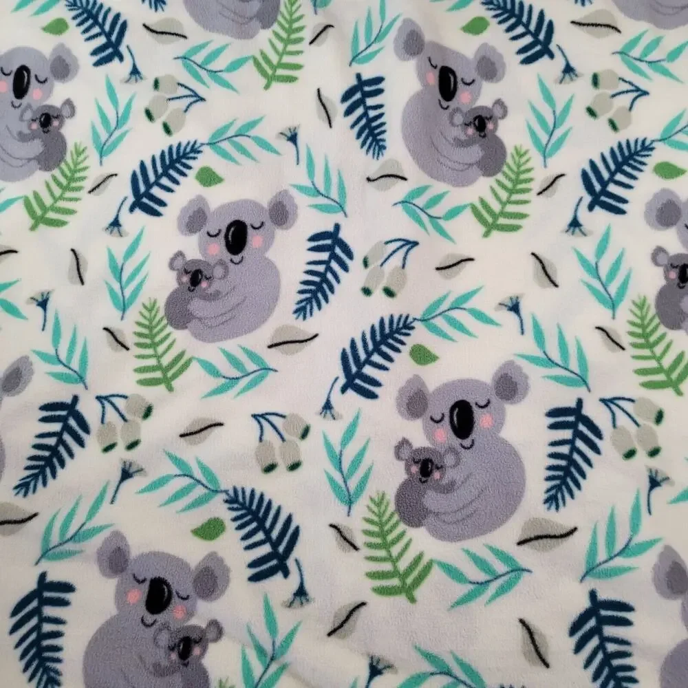 Koala Baby Blanket No Sew Tie Knot Fringe Edge Handmade Oh Baby Wild World